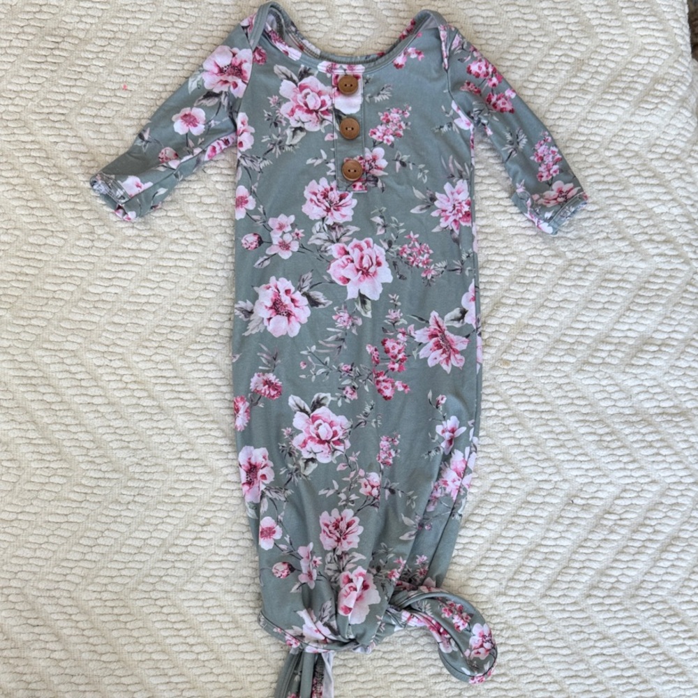 Caden Lane Pastel Baby Girl Knot Gown